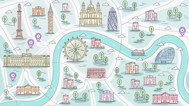 London map illustration